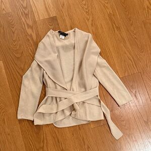 BCBGMaxAzria Beige Cape with Belt